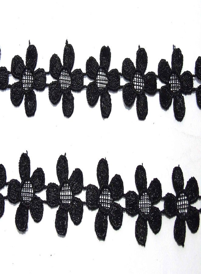 Strala Black Color Laces for Dresses, Sarees, Lehenga, Suits, Bags, Decorations, Borders, Crafts and Home Décor,Blouse (9mtr) Design-83 - Image 2